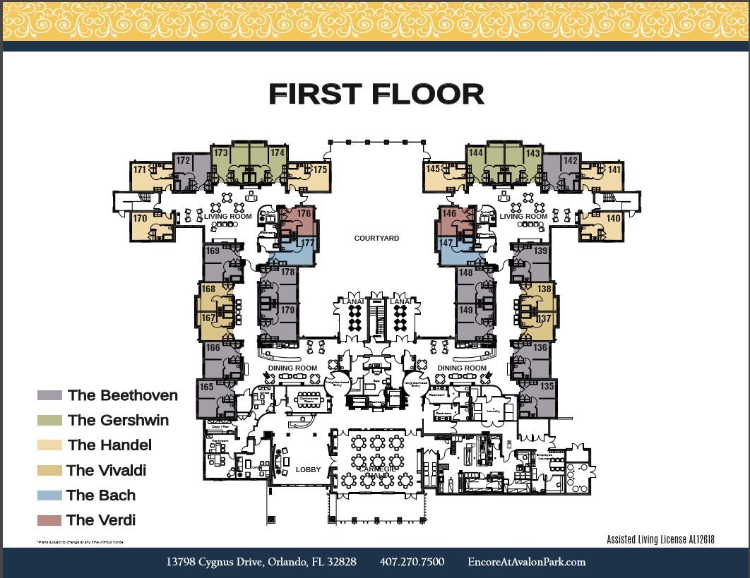 Orlando Memory Care Room Plans Encore At Avalon Park