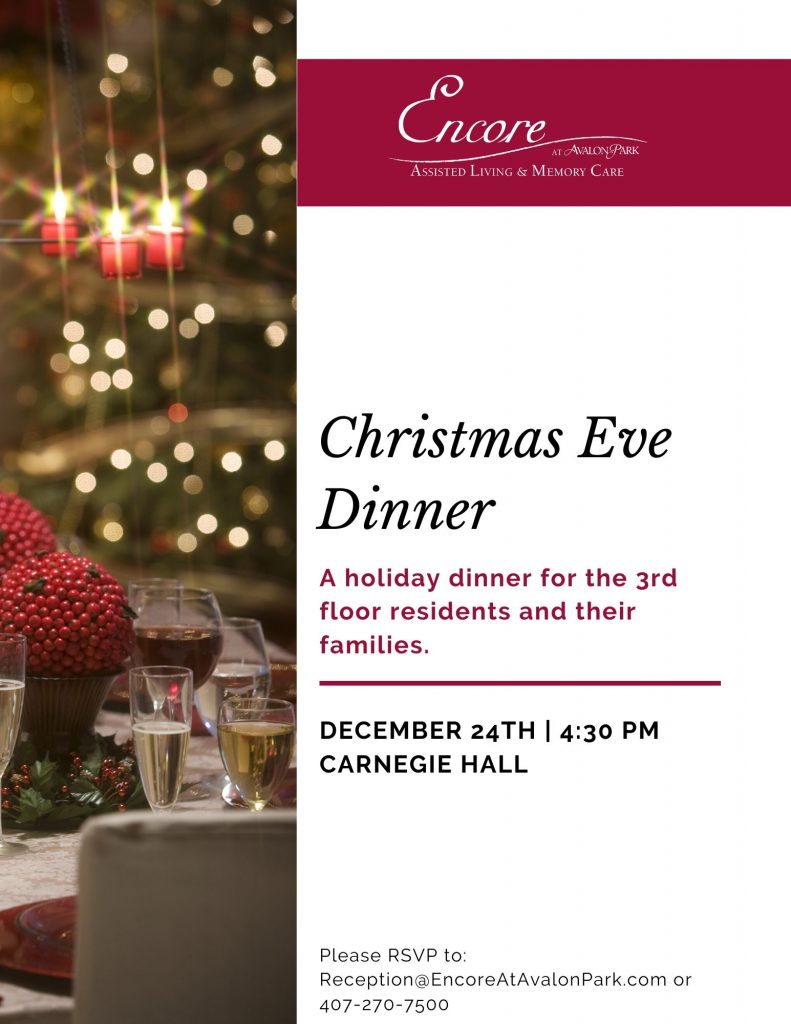 Christmas Eve Dinner at Encore at Avalon Park